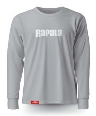 GREY WHITE LOGO LONG SLEEVE T-SHIRT